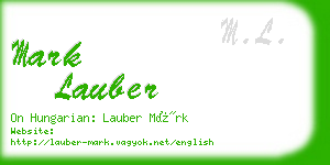 mark lauber business card